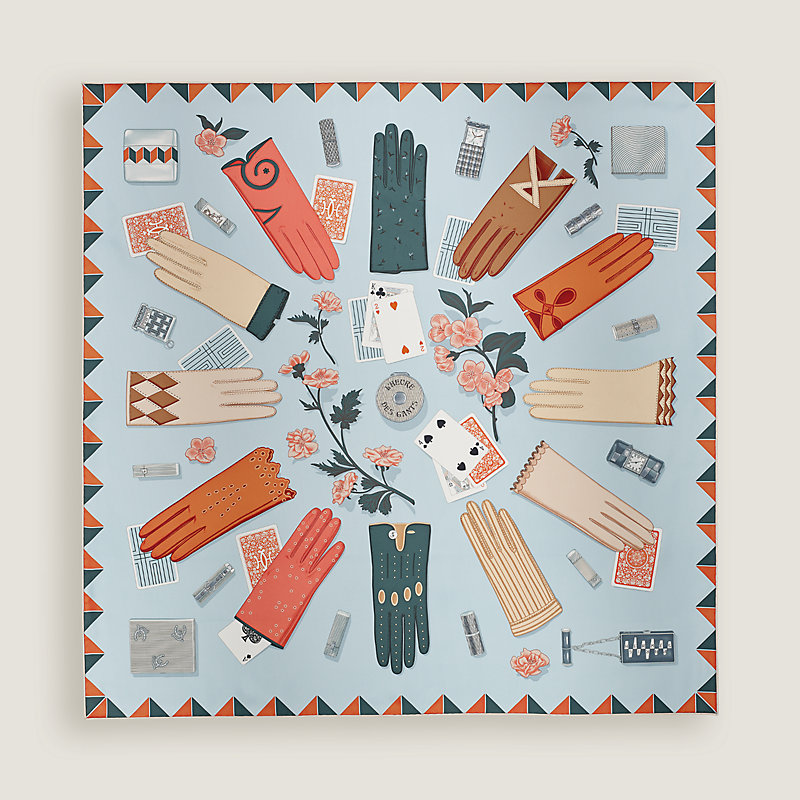 カレ 90 《手袋の時計》 - ブルー | Hermès - エルメス-公式サイト